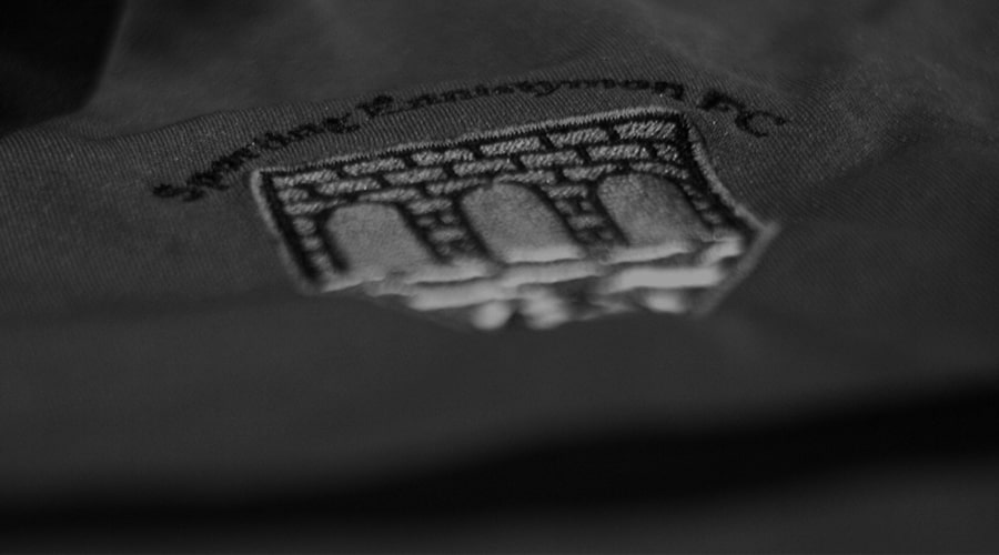 Sporting Ennistymon Football Club embroidered crest Black & White