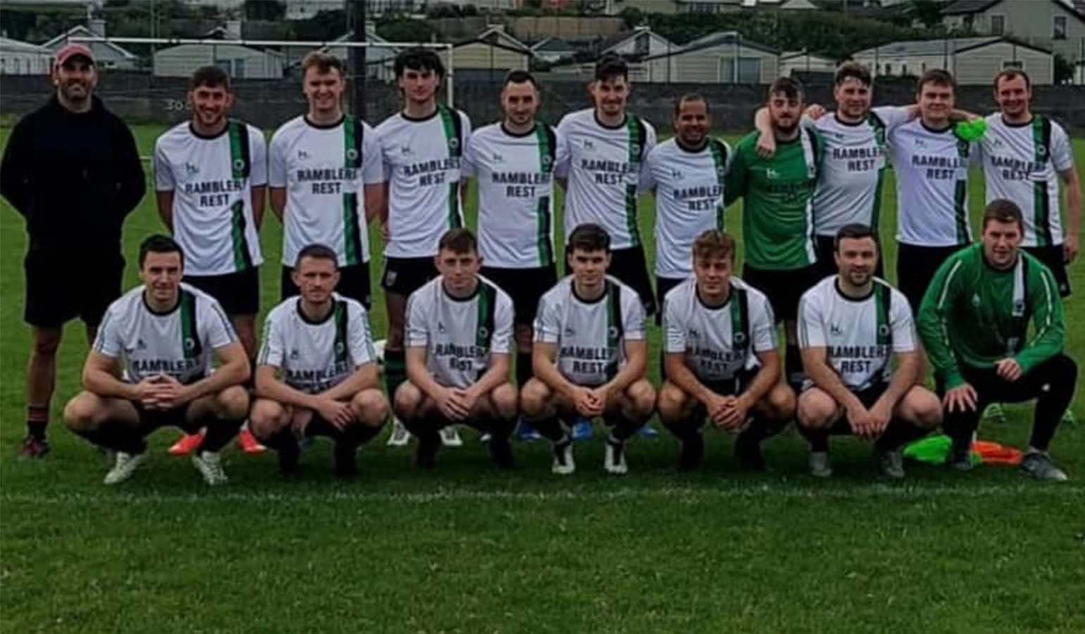 Sporting Ennistymon Football Club team photo before lining out against Avenue United in the Clare District Soccer League Premier Division.